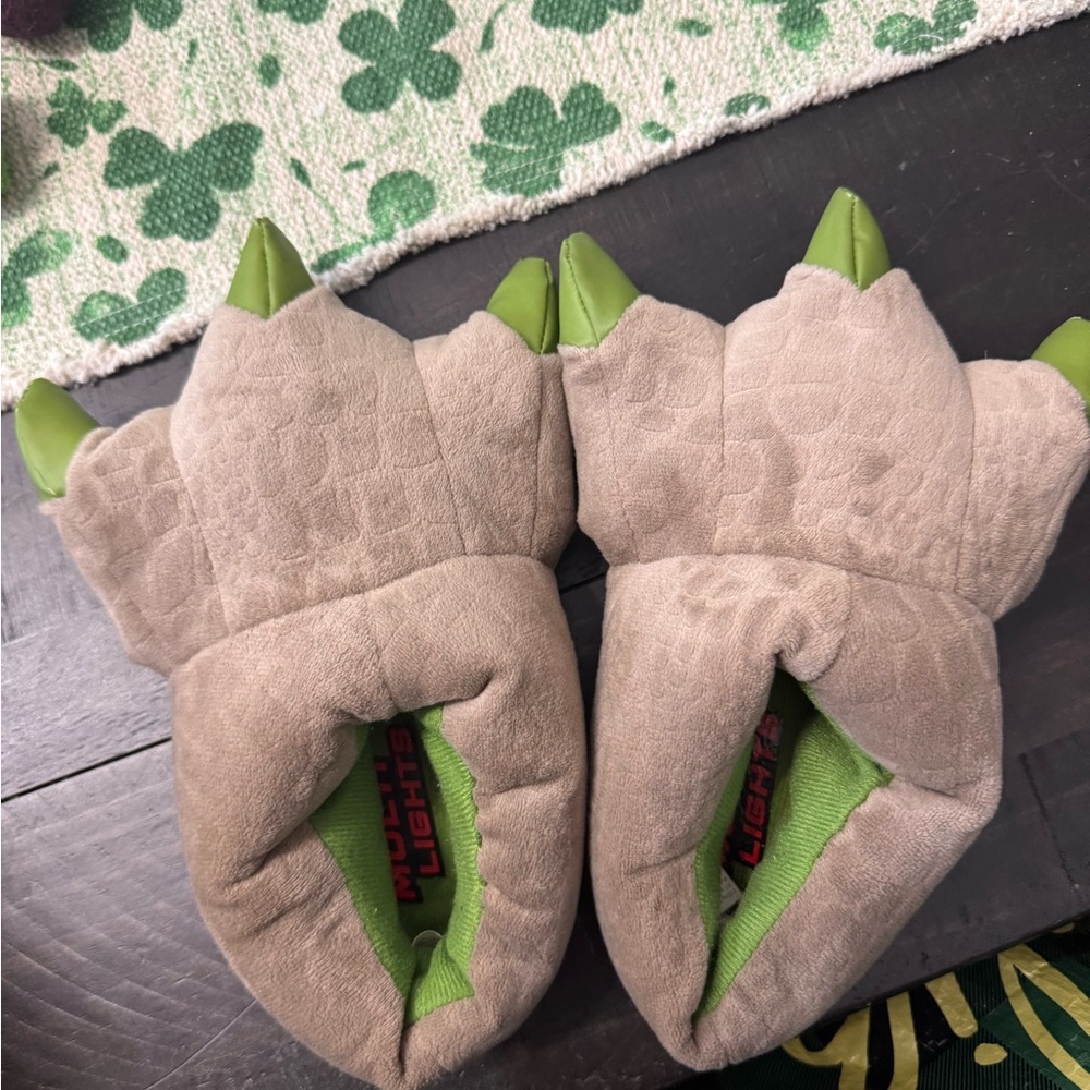 Dinosaur Claw Plush Slippers